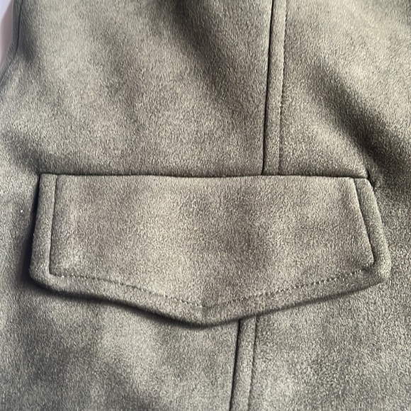 Fate Faux Suede Sweater Moto Jacket Cardi Size M Medium Cardigan - Picture 12 of 16